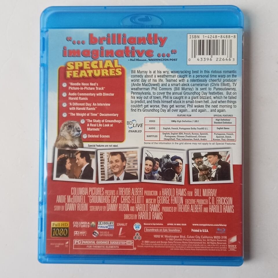 GROUNDHOG DAY - 15TH ANNIVERSARY SPECIAL EDITION - BILL MURRAY - BLU-RAY 2.EL