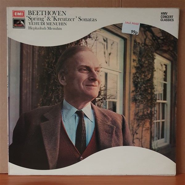 BEETHOVEN: ''SPRING'' & ''KREUTZER'' SONATAS / YEHUDI MENUHIN, HEPHZIBAH MENUHIN - LP 2.EL PLAK