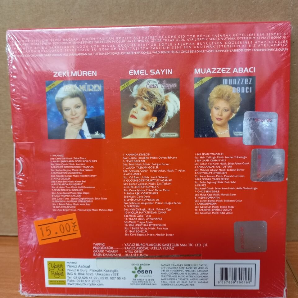 3 BÜYÜKLER - ZEKİ MÜREN, EMEL SAYIN, MUAZZEZ ABACI - CD SIFIR