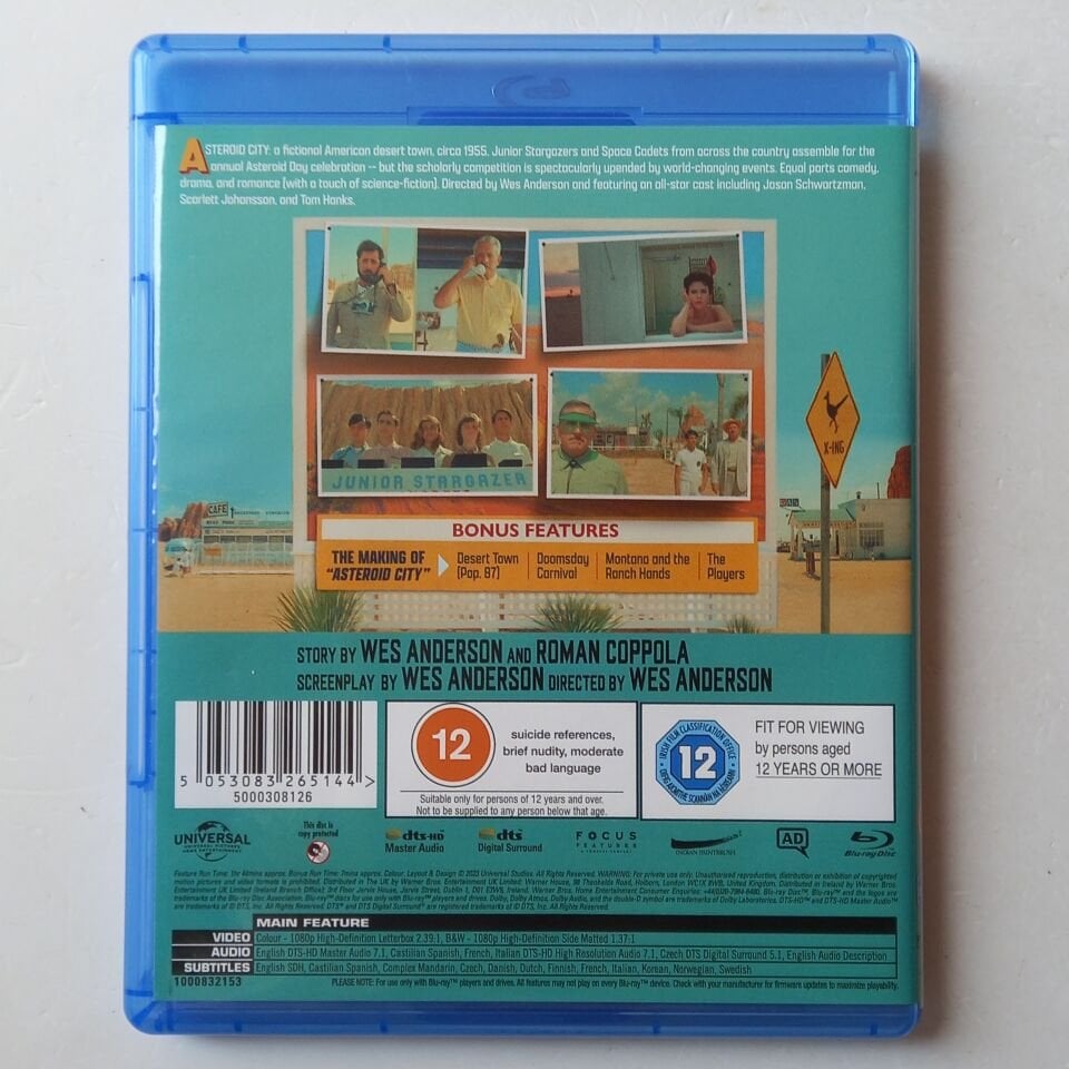 ASTEROID CITY - WES ANDERSON, SCARLETT JOHANSSON, TOM HANKS, TILDA SWINTON - BLU-RAY 2.EL