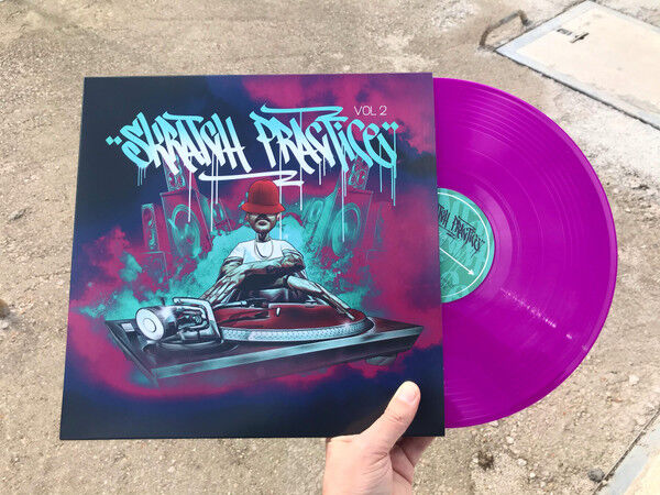DJ T-KUT – SKRATCH PRACTICE VOLUME 2 (2019) - 12'' 45RPM MAXI SINGLE NEON VIOLET COLOURED EDITION SCRATCH PLAĞI SIFIR PLAK