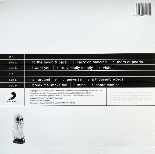 SAVAGE GARDEN - SAVAGE GARDEN (1997) - 2LP 2023 WHITE COLOURED EDITION SIFIR PLAK