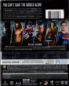 JUSTICE LEAGUE - ZACK SNYDER - 2 DİSK 4K ULTRA HD + BLU-RAY 2.EL TÜRKÇE ALTYAZI YOKTUR