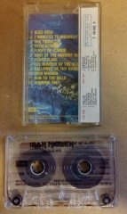 IRON MAIDEN LIVE AFTER DEATH 12 TRACKS CASSETTE MADE IN TURKEY TRANSPARENT,BLACK LETTERS,RED BANDEROLE ''USED''