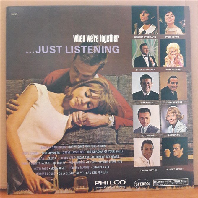 WHEN WE'RE TOGETHER...JUST LISTENING - BARBRA STREISAND, JOHNNY MATHIS, TONNY BENNETT... - LP 2.EL PLAK