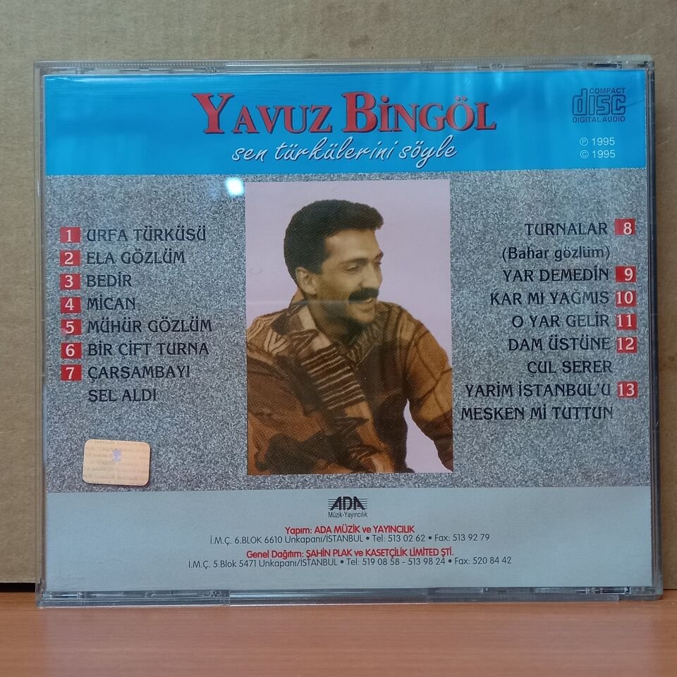 YAVUZ BİNGÖL - SEN TÜRKÜLERİNİ SÖYLE (1995) - CD 2.EL