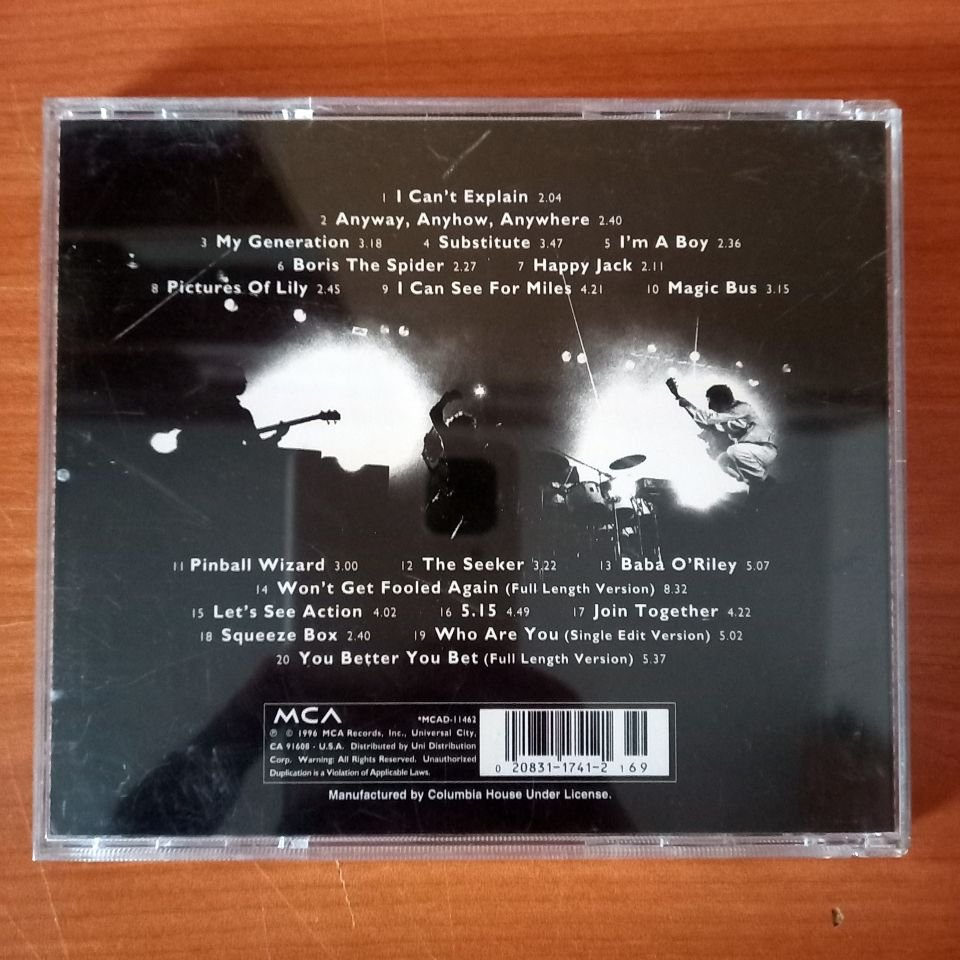 THE WHO – MY GENERATION / THE VERY BEST OF THE WHO (1996) - CD 2.EL