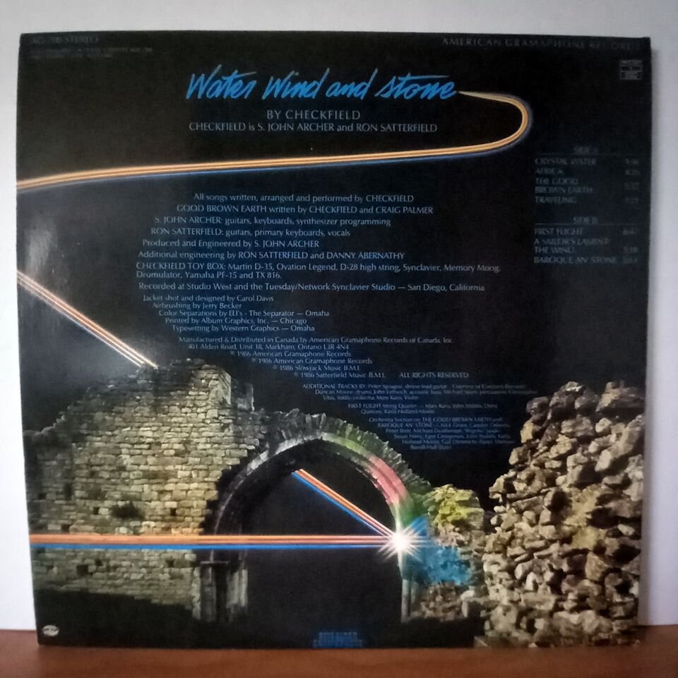 CHECKFIELD – WATER WIND AND STONE (1986) - LP 2.EL PLAK