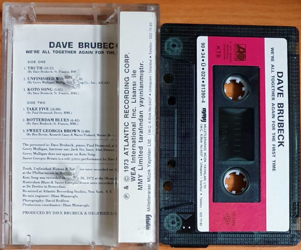 DAVE BRUBECK - WE'RE ALL TOGETHER AGAIN FOR THE FIRST TIME (1990) - KASET MMY 2.EL
