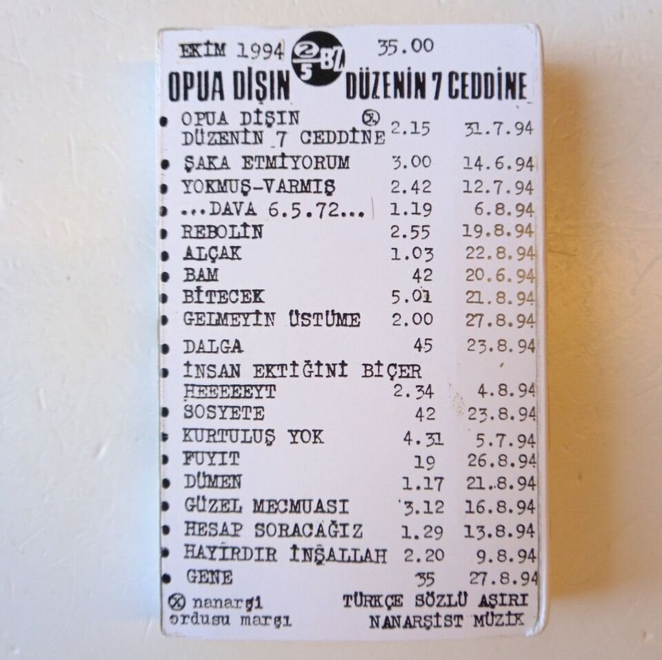 2/5 BZ – OPUA DİŞIN / DÜZENİN 7 CEDDİNE (1994) - 2025 KASET SIFIR