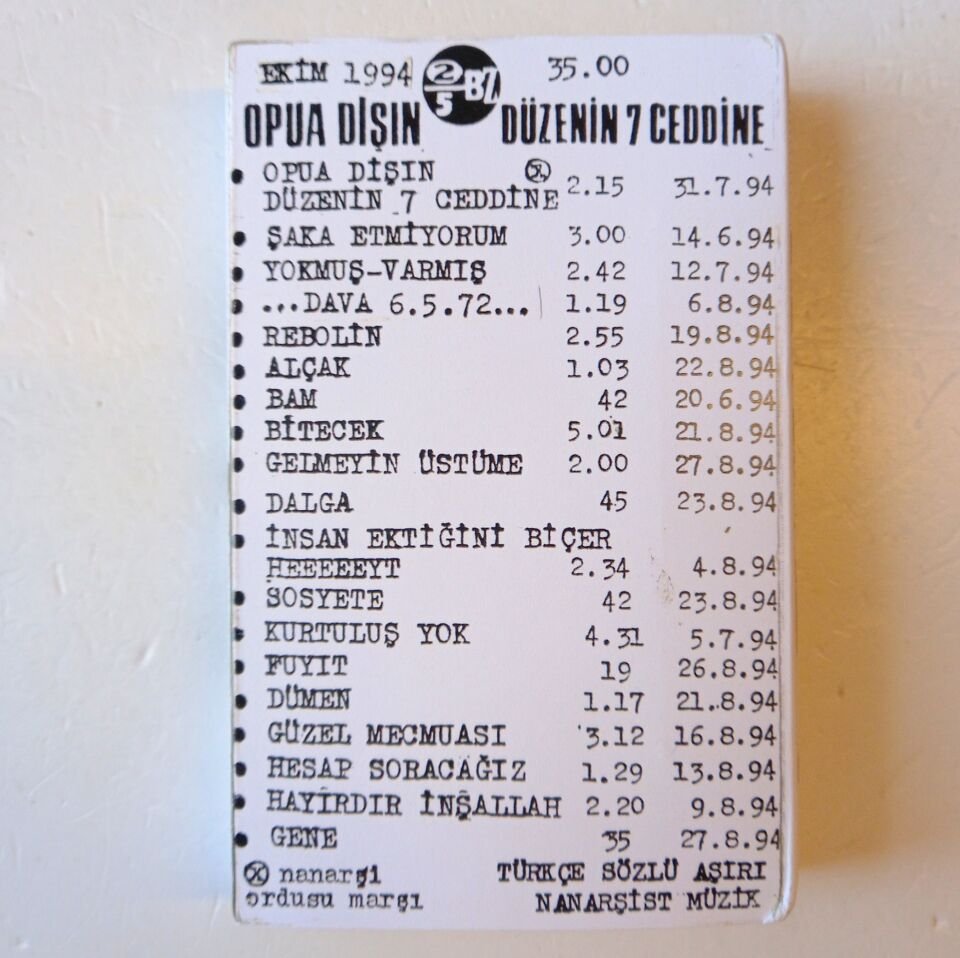 2/5 BZ – OPUA DİŞIN / DÜZENİN 7 CEDDİNE (1994) - 2025 KASET SIFIR