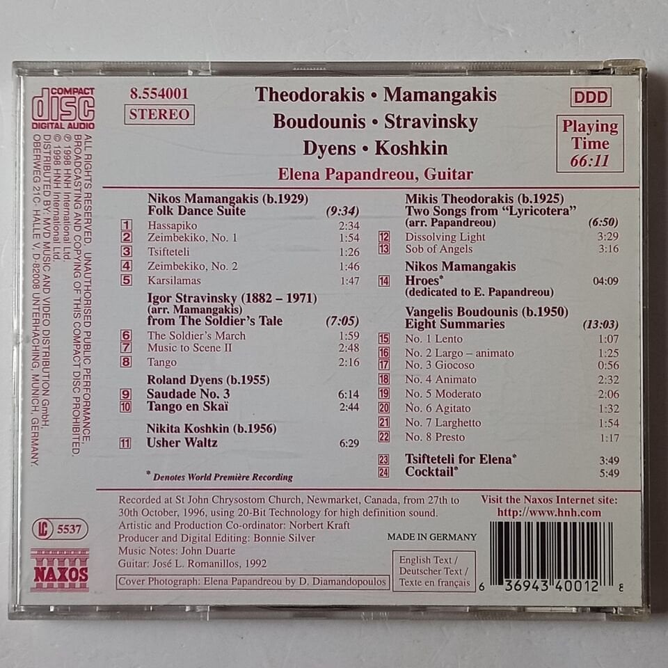 ELENA PAPANDREOU – GUITAR RECITAL (1998)  - CD 2.EL