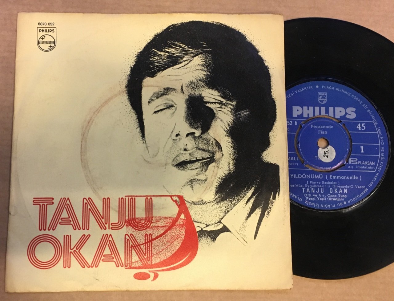 TANJU OKAN - YILDÖNÜMÜ (EMMANUELLE) / DELİ GİBİ SEVDİM 7'' 45 DEVİR
