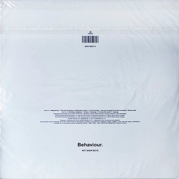 PET SHOP BOYS - BEHAVIOUR (1990) - LP 2018 SIFIR PLAK
