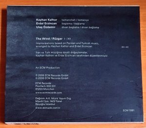 KAYHAN KALHOR / ERDAL ERZİNCAN - THE WIND (2006) - CD ECM RECORDS 2.EL