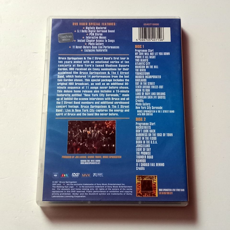 BRUCE SPRINGSTEEN & THE E STREET BAND - LIVE IN NEW YORK CITY  - DVD 2 DİSK 2.EL