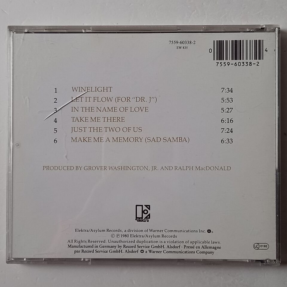 GROVER WASHINGTON, JR. – WINELIGHT (1980)  - CD REISSUE 2.EL