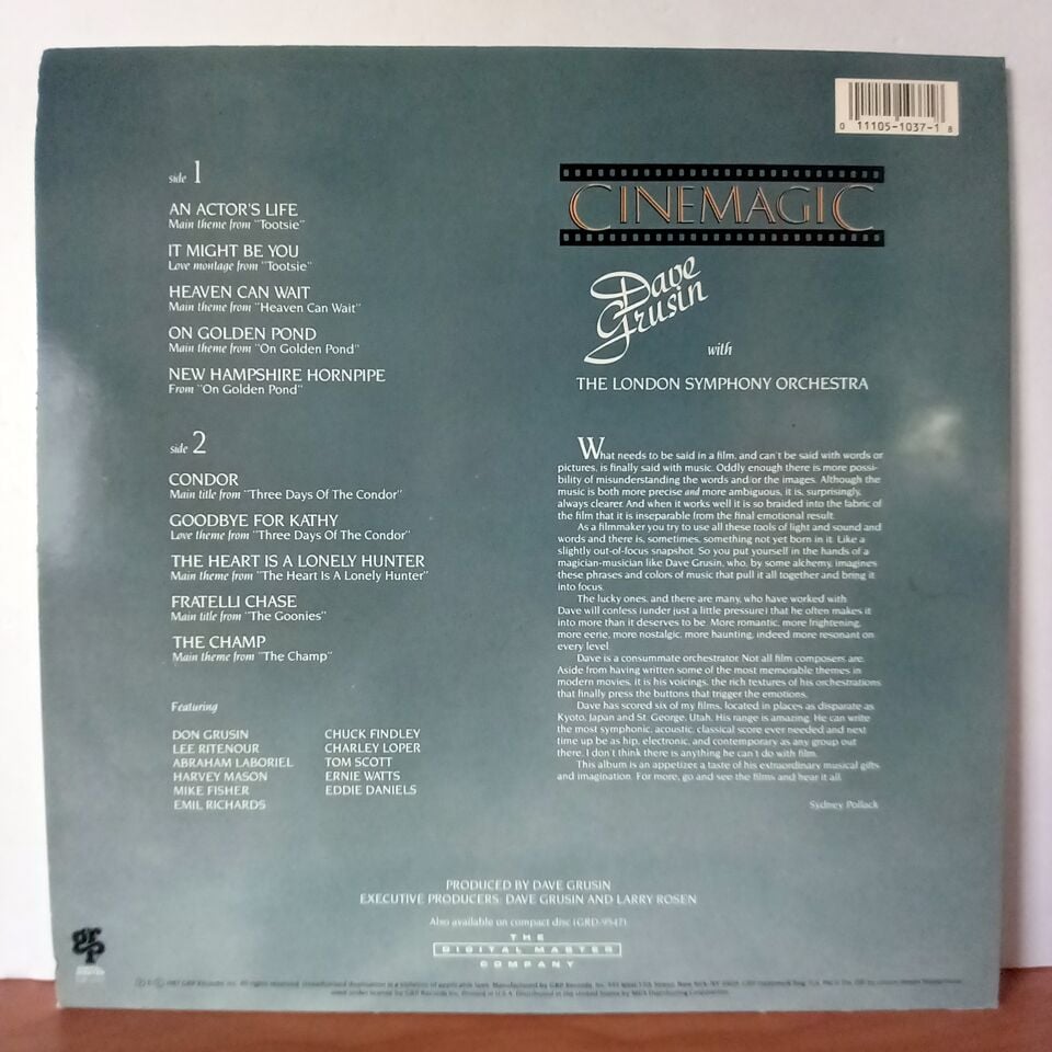 DAVE GRUSIN – CINEMAGIC (1987) - LP 2.EL PLAK