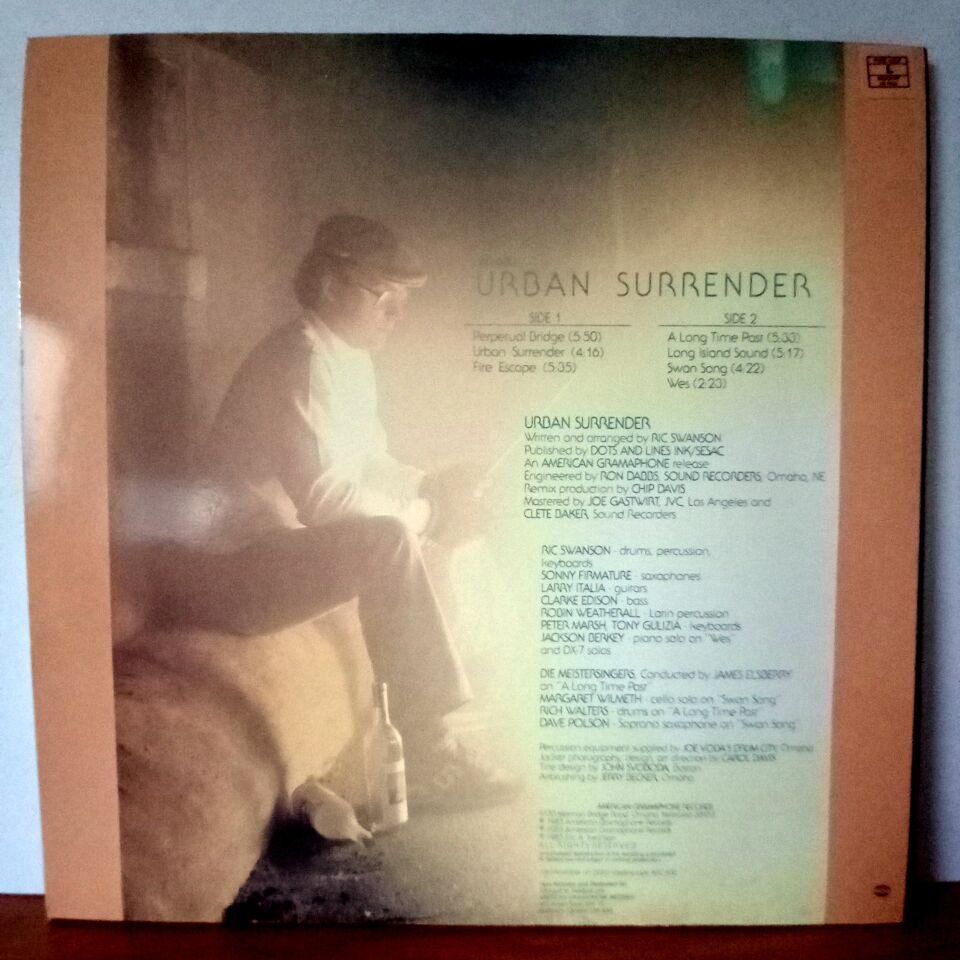RIC SWANSON – URBAN SURRENDER (1985) - LP 2.EL PLAK