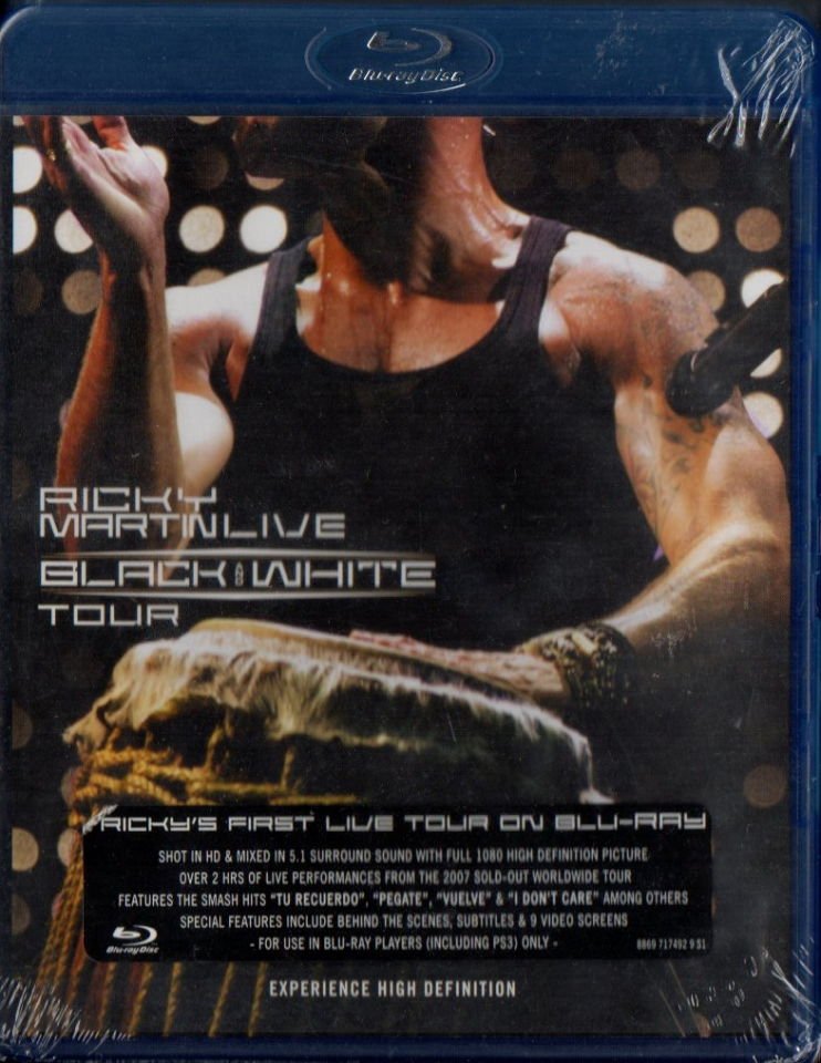 RICKY MARTIN – BLACK AND WHITE TOUR (2007) - BLU-RAY AMBALAJINDA SIFIR