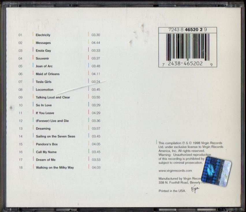 OMD (Orchestral Manoeuvres In The Dark) - THE OMD SINGLES (1998) - CD COMPILATION 2.EL