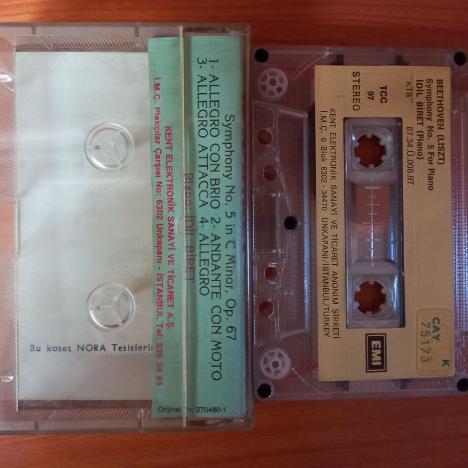 İDİL BİRET - BEETHOVEN [LISZT] SYMPHONY NO.5 FOR PIANO (1987) - KASET 2.EL