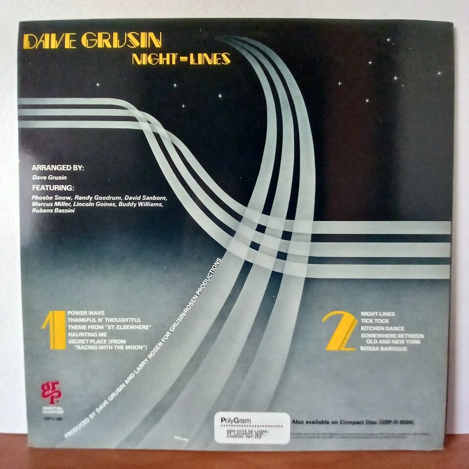 DAVE GRUSIN – NIGHT-LINES (1984) - LP 2.EL PLAK
