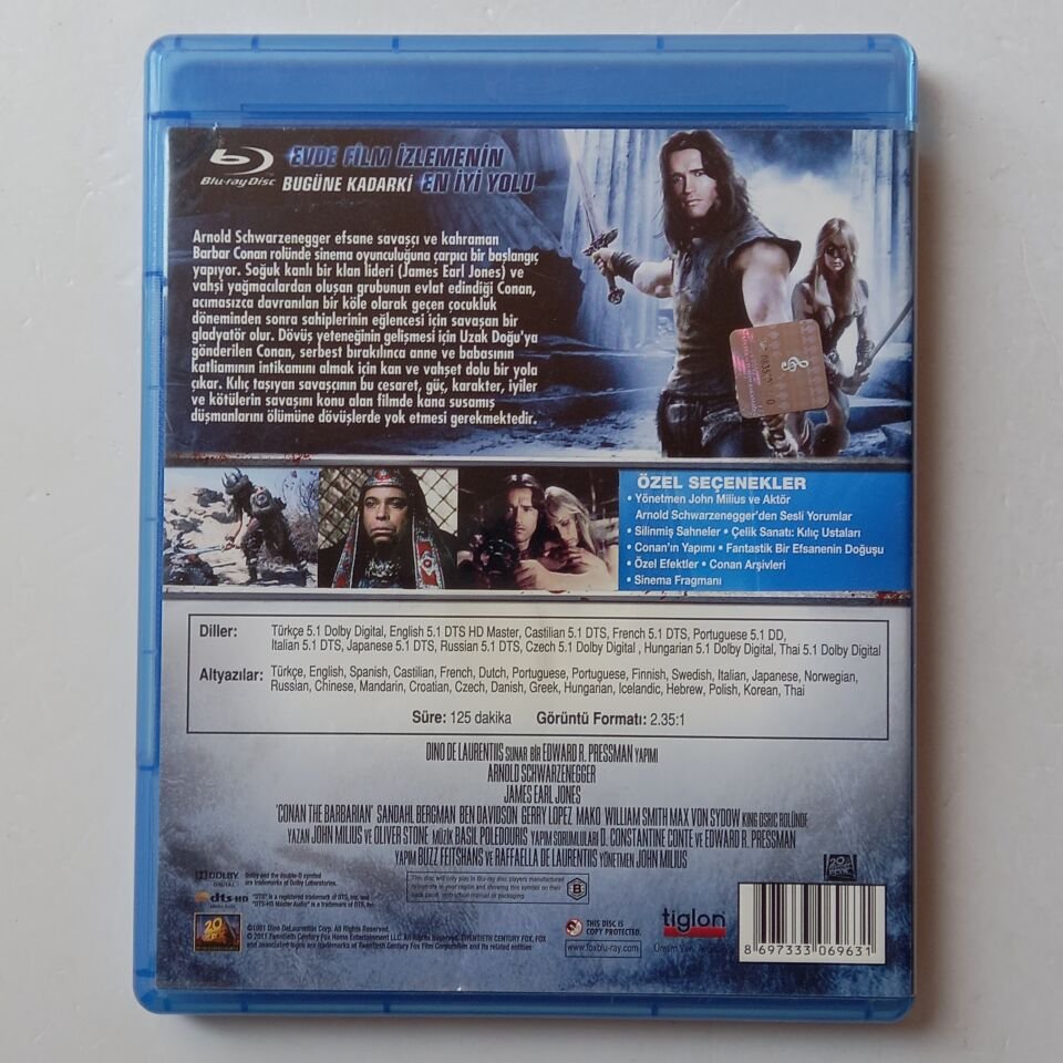 CONAN THE BARBARIAN / BARBAR CONAN - ARNOLD SCHWARZENEGGER, JAMES EARL JONES - BLU-RAY 2.EL