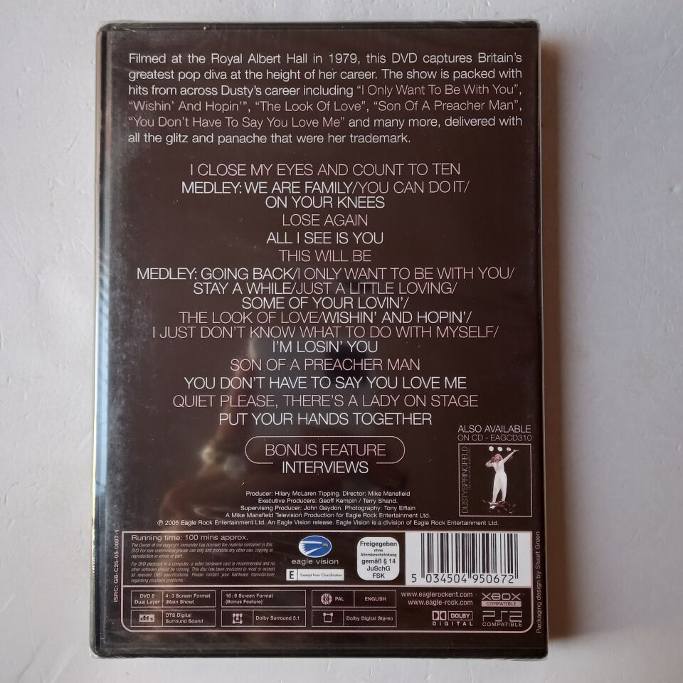 DUSTY SPRINGFIELD – LIVE AT THE ROYAL ALBERT HALL (2005) - DVD AMBALAJINDA SIFIR