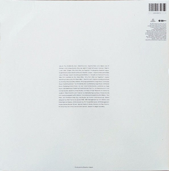 PET SHOP BOYS - PLEASE (1986) - LP 2018 180G SIFIR PLAK