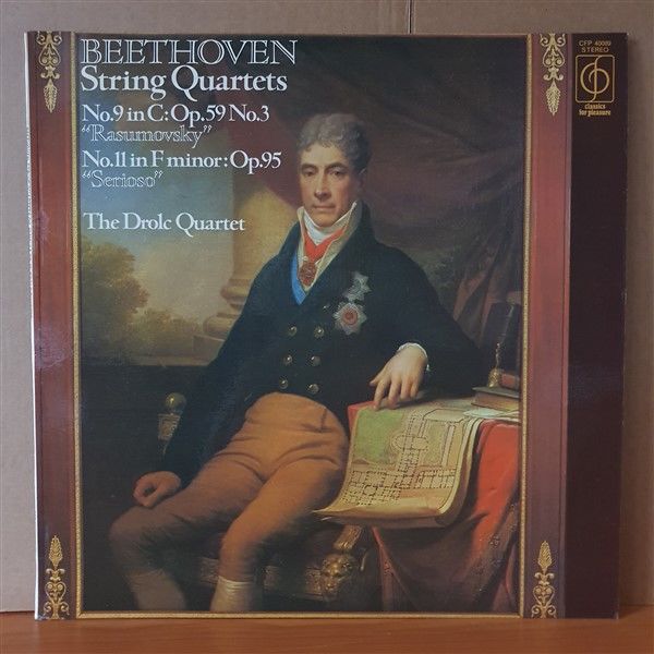 BEETHOVEN: STRING QUARTETS NO.9 IN C OP NO.3 ''RASUMOVSKY'', NO.11 IN F MINOR OP.95 ''SERIOSO'' / THE DROLC QUARTET - LP 2.EL PLAK