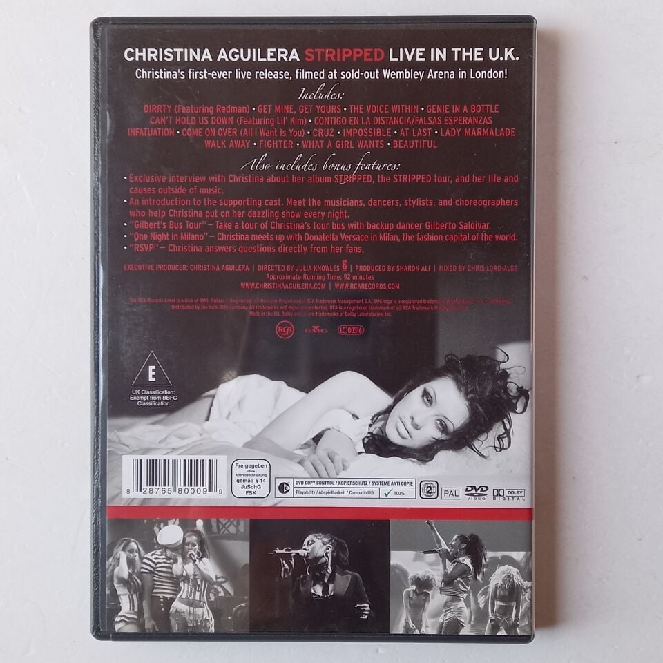 CHRISTINA AGUILERA - STRIPPED LIVE IN THE U.K. - DVD 2.EL