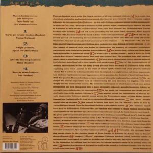 PHAROAH SANDERS JOHN HICKS CURTIS LUNDY IDRIS MUHAMMED - AFRICA (1987) - 2LP 180GR 2022 EDITION SIFIR PLAK