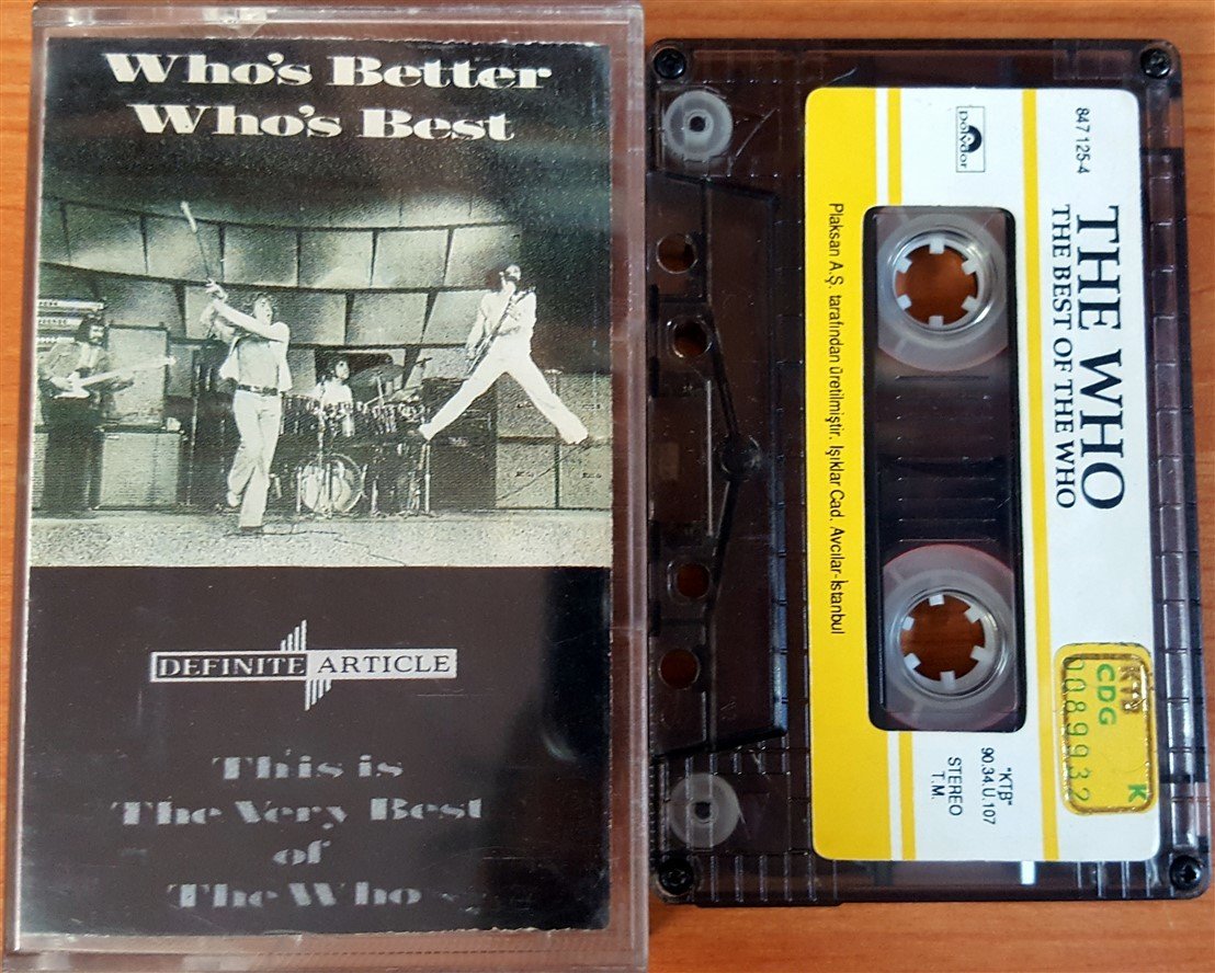 WHO - THE BEST OF THE WHO (1990) PLAKSAN CASSETTE MADE IN TURKEY ''USED'' PAPER LABEL