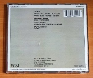 EBERHARD WEBER - CHORUS (1985) - CD ECM RECORDS 2.EL