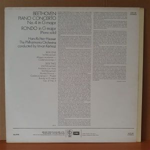 BEETHOVEN: PIANO CONCERTO NO.4 / HANS RICHTER-HAASER, PHILHARMONIA ORCHESTRA, ISTVAN KERTESZ - LP 2.EL PLAK
