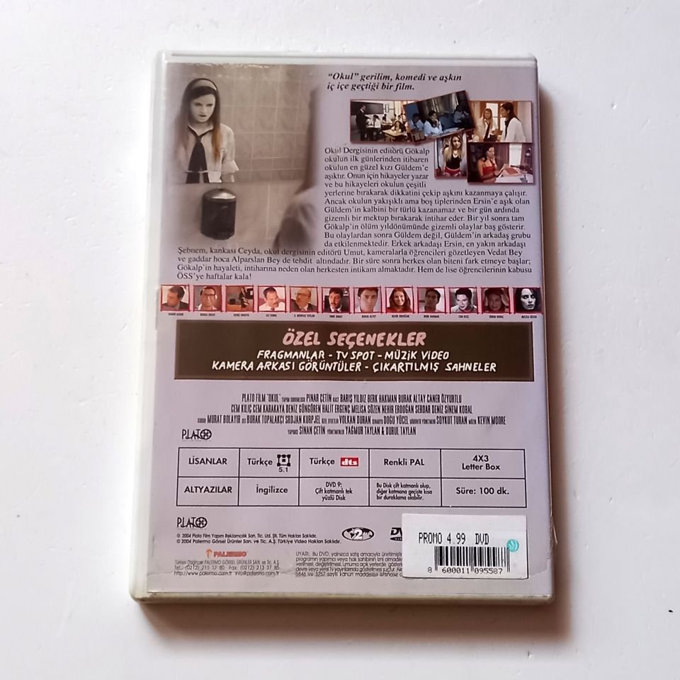 OKUL - BARIŞ YILDIZ, BERK HAKMAN, MELİSA SÖZEN, NEHİR ERDOĞAN - YÖN.: TAYLAN BİRADERLER - DVD 2.EL