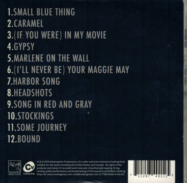 SUZANNE VEGA – CLOSE-UP VOL 1, LOVE SONGS (2010) - CD DIGISLEEVE AMBALAJINDA SIFIR