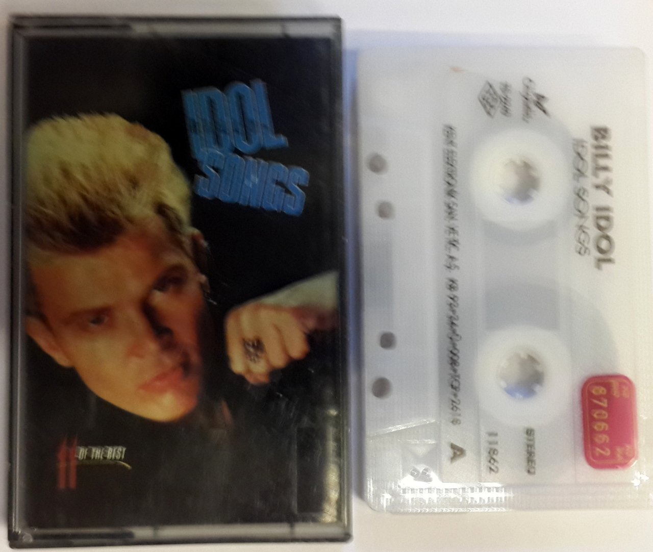 BILLY IDOL 11 OF THE BEST IDOL SONGS CASSETTE 1993 MADE IN TURKEY ''USED''