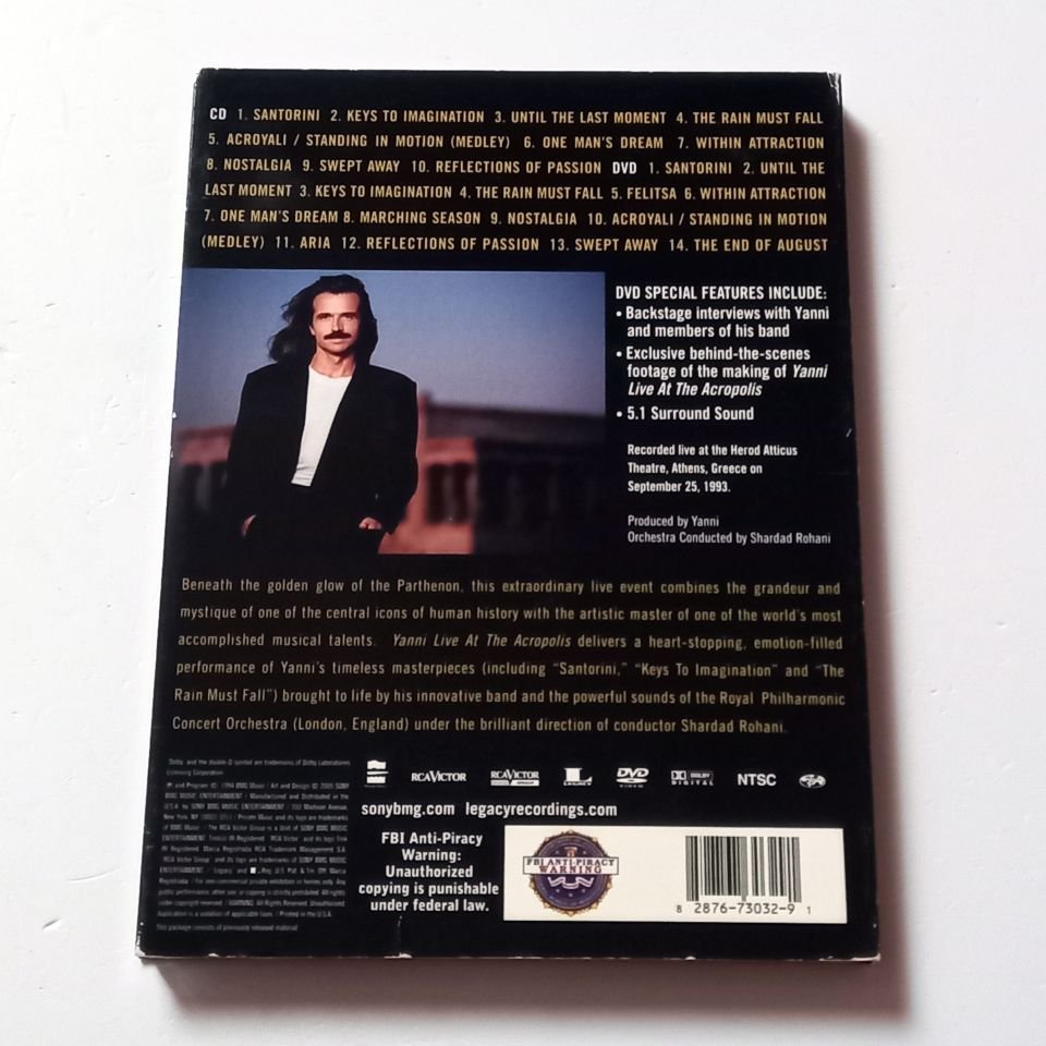 YANNI - LIVE AT THE ACROPOLIS  - DVD + CD DIGIPAK 2.EL