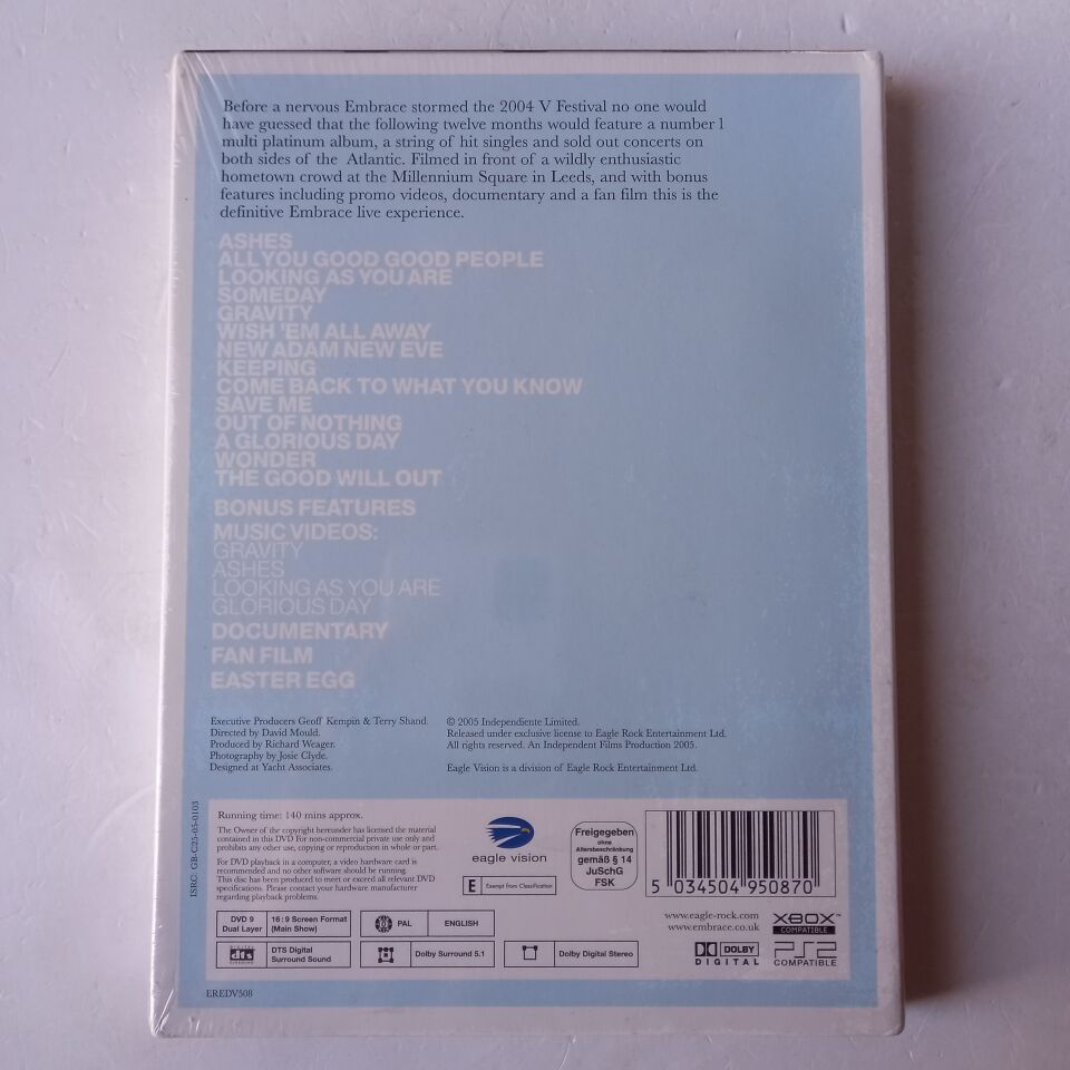EMBRACE – A GLORIOUS DAY / LIVE IN LEEDS (2005) - DVD AMBALAJINDA SIFIR