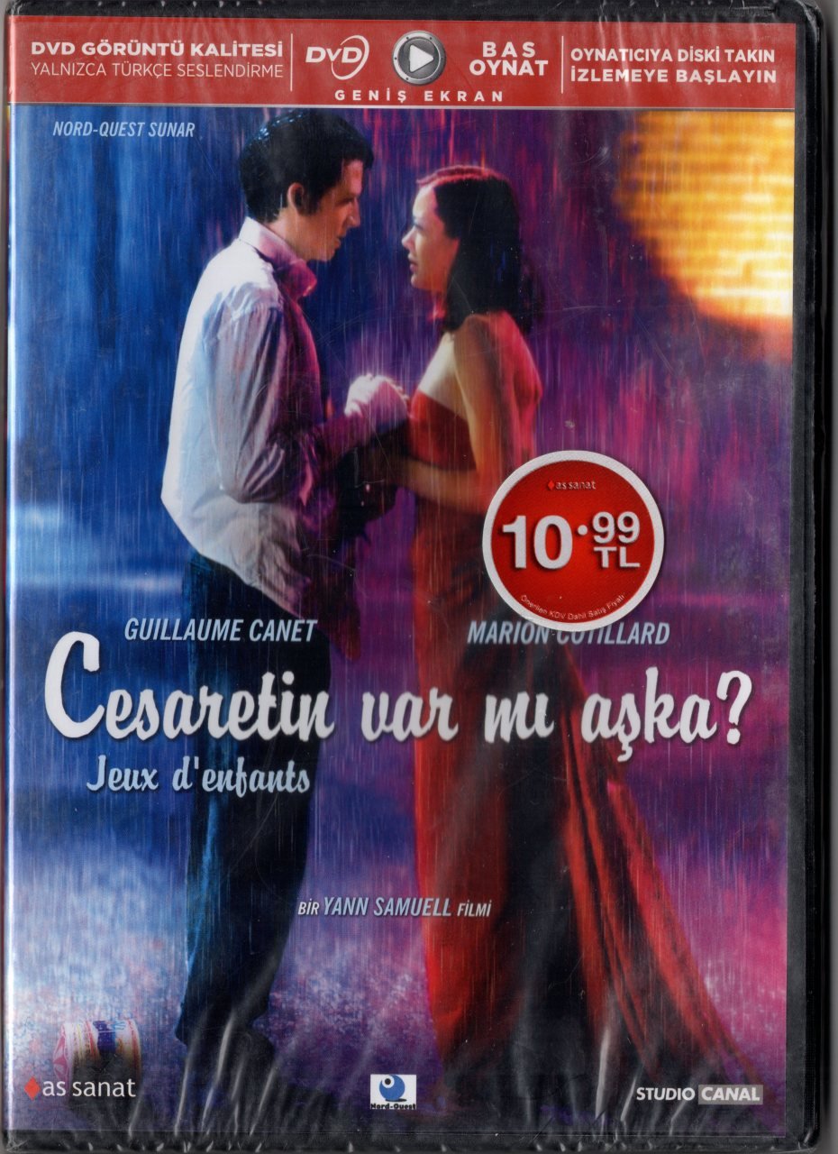 CESARETİN VAR MI AŞKA - JEUX D ENFANTS - MARION COTILLARD - GUILLAUME CANET - YANN SAMUELL - BAS OYNAT DVD SIFIR