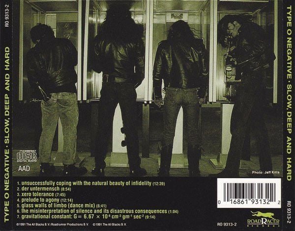 TYPE O NEGATIVE - SLOW, DEEP AND HARD (1991) - CD REISSUE JEWEL CASE AMBALAJINDA SIFIR