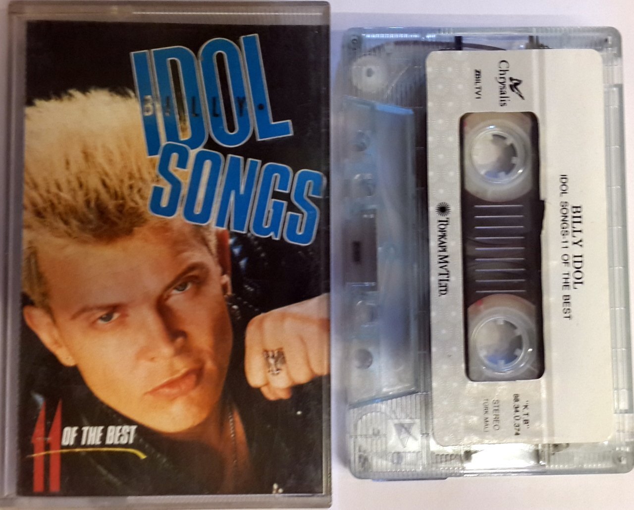 BILLY IDOL 11 OF THE BEST IDOL SONGS CASSETTE 1988 MADE IN TURKEY ''USED''