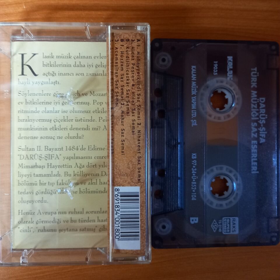 DARÜŞ-ŞİFA / TÜRK MÜZİĞİ SAZ ESERLERİ (1997) - KASET 2.EL
