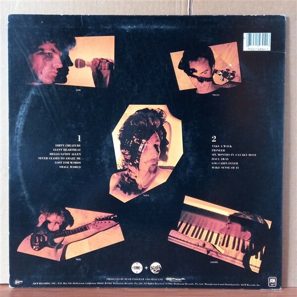 SPLIT ENZ – TIME AND TIDE (1982) - LP 2.EL PLAK
