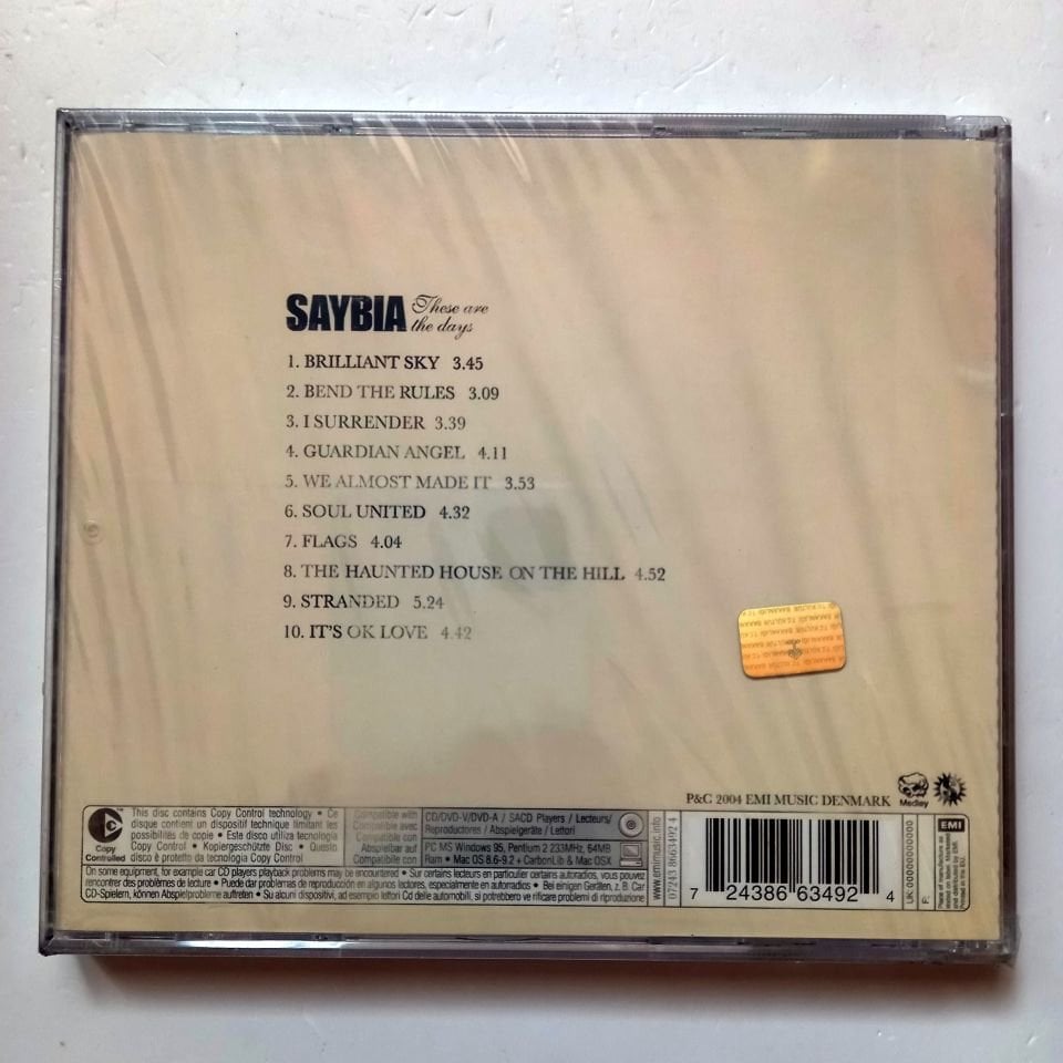 SAYBIA – THESE ARE THE DAYS (2004) - CD SIFIR