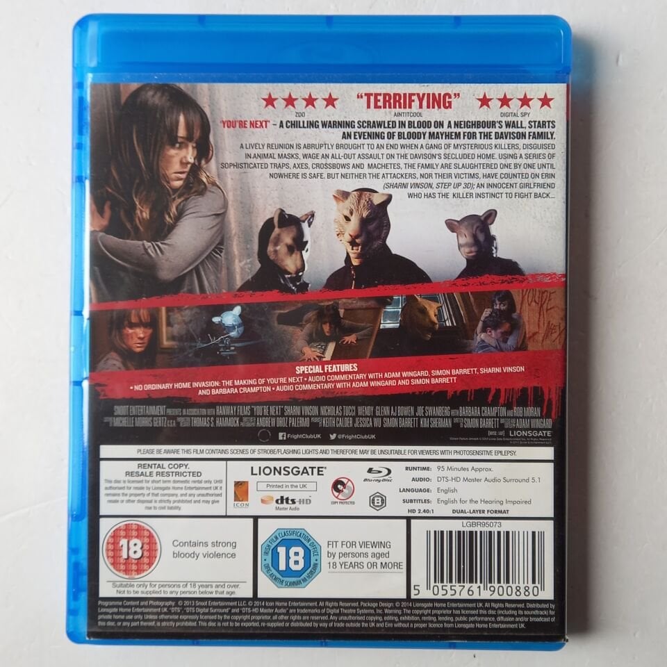 YOU\'RE NEXT - SHARNI VINSON, NICHOLAS TUCCI - BLU-RAY 2.EL