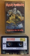 IRON MAIDEN NO PRAYER FOR DYING CASSETTE 1990 MADE IN TURKEY PAPER LABEL,YELLOW BANDEROLE ''USED''