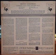BENNY GOODMAN CARNEGIE HALL JAZZ CONCERT VOL.1 - PLAK 2.EL